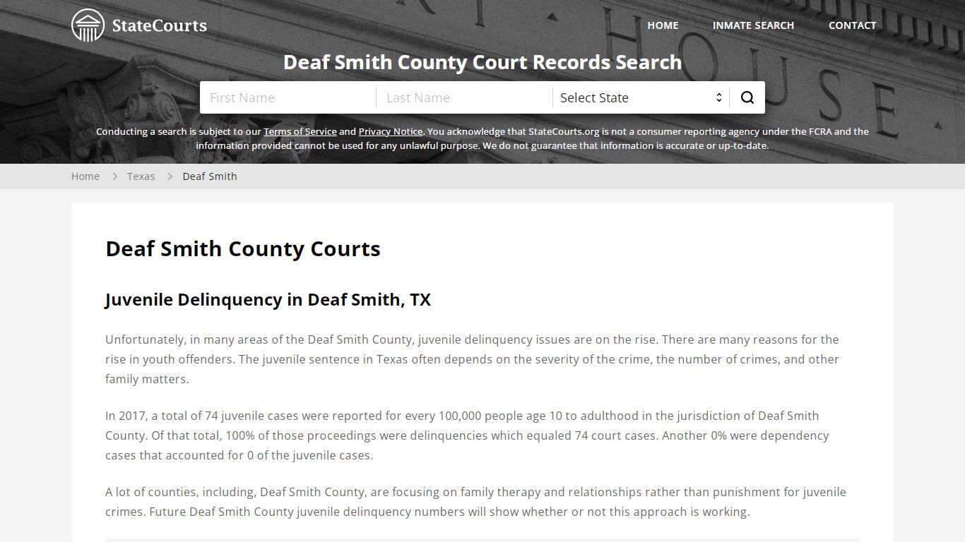 Deaf Smith County, TX Courts - Records & Cases - StateCourts