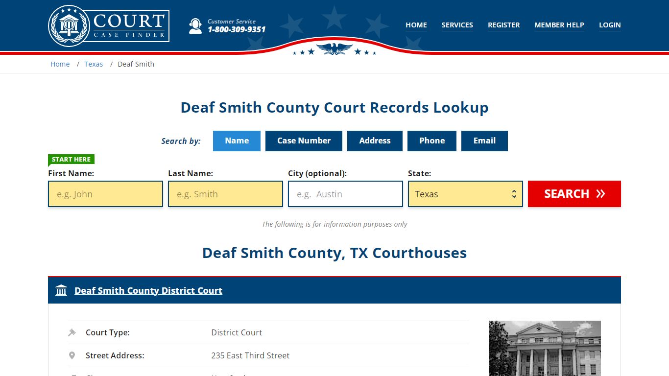 Deaf Smith County Court Records | TX Case Lookup